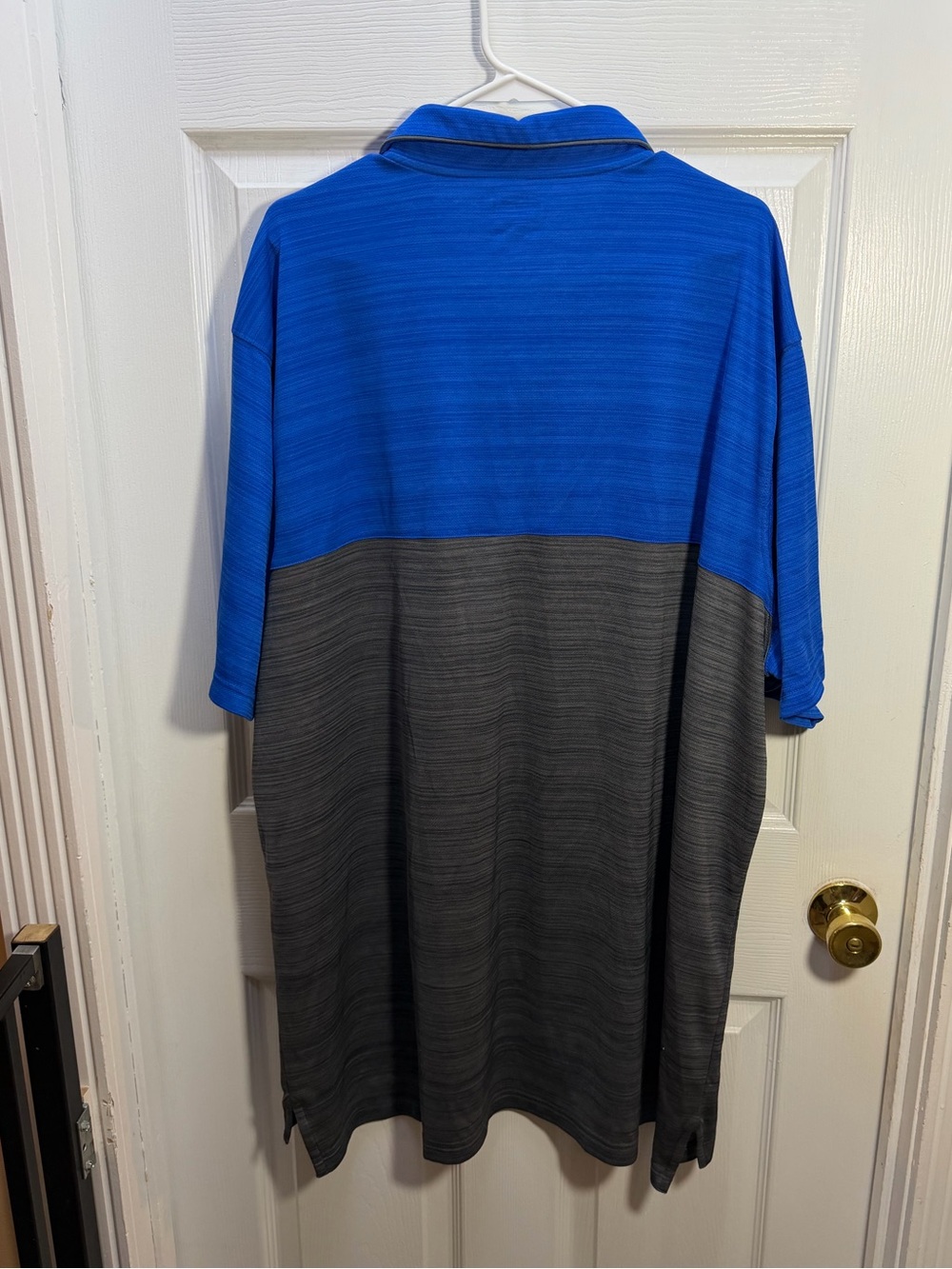 The Foundry Supply Co. Blue and Gray Colorblock Polo - Picture 3 of 4